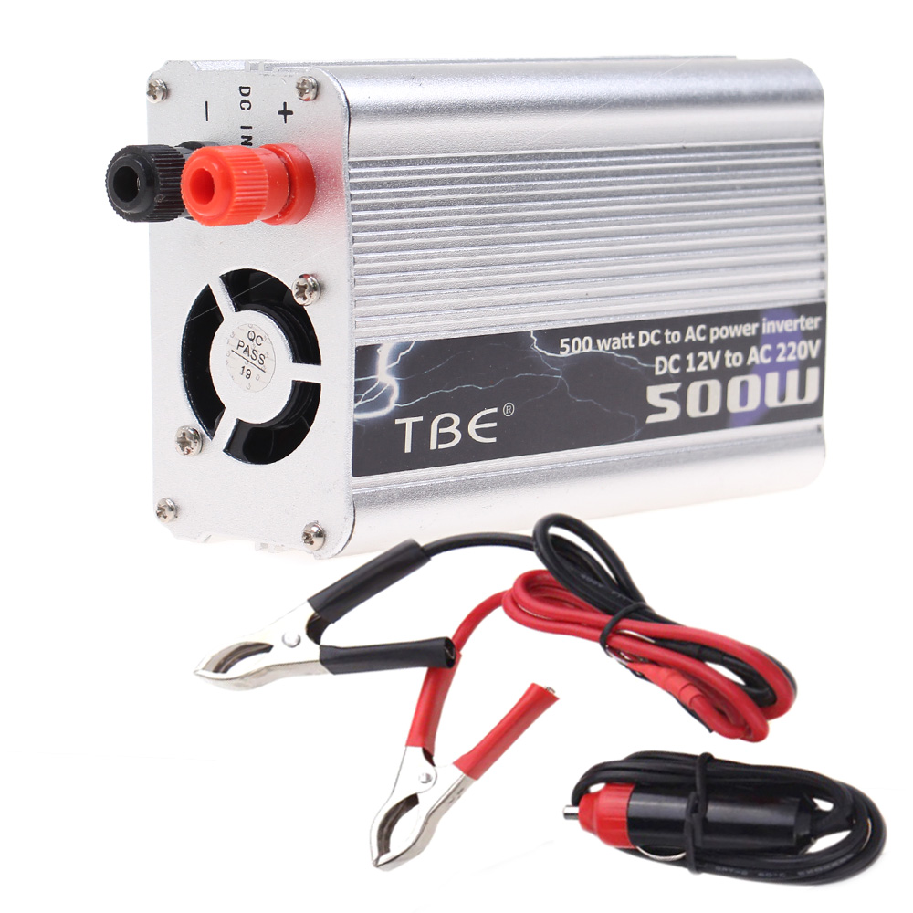 MĚNIČ NAPĚTÍ DO AUTA 500w (Měnič napětí převádí vstupní napětí 12V z auta na výstupní napětí 220V. Vynikající pomocník při dlouhých přesunech autem, kdy nemáte přístup k běžné el. síti.)
