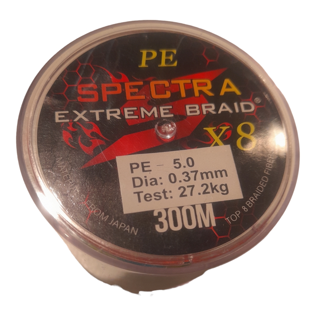 SPECTRA - SPLÉTANÁ ŠŇŮRA EXTREME-BRAID X8 Multi-color 300 m, 0,37 mm, 27,2 kg,