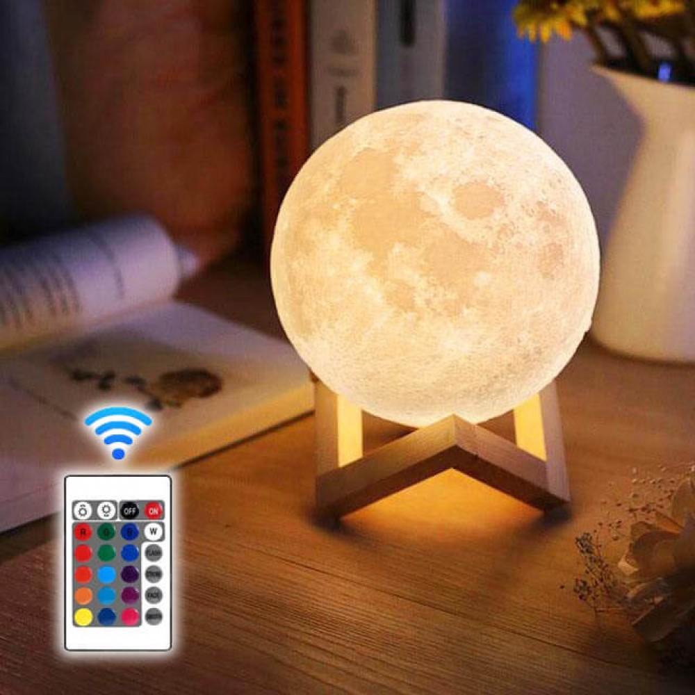 Moon Light-LAMPIČKA MĚSÍC 16 barev 3D