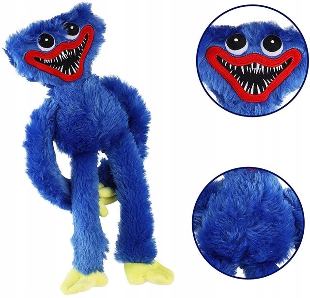 Huggy Wuggy plyšová hračka 35 cm modrá