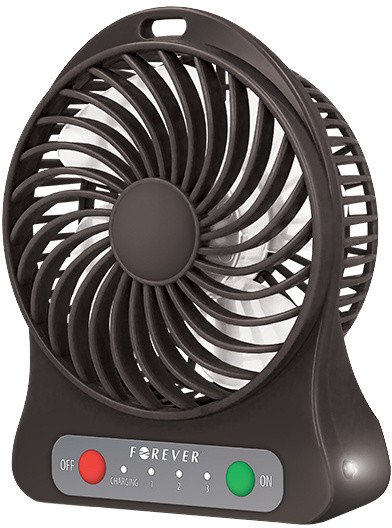 VENTILÁTOR NA BATERII / větrák s nočním světlem 2v1, 14 cm